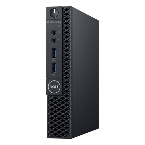 Imagen del ordenador reacondicionado Dell OptiPlex 3070 Micro, un equipo compacto y eficiente, ideal para oficinas, teletrabajo y tareas profesionales. Totalmente renovado y probado para asegurar rendimiento estable y duradero, disponible en JANSit.es con garantía profesional.