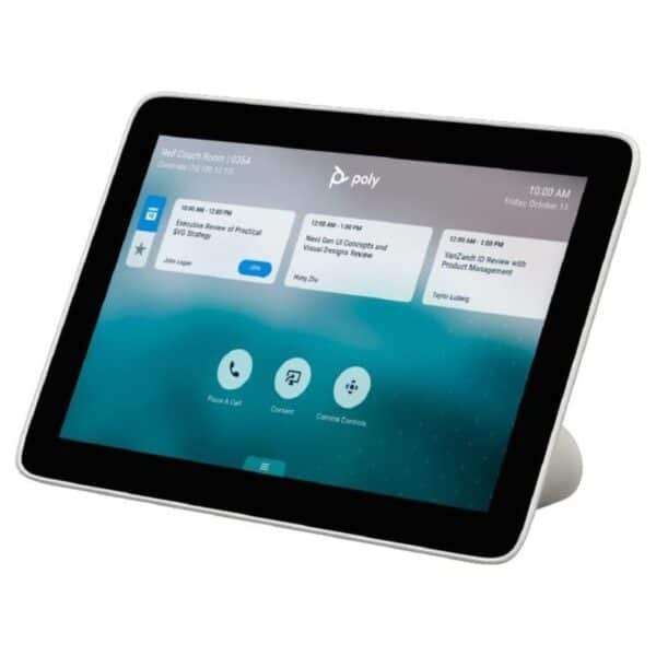 El Poly TC8 reacondicionado es un controlador táctil profesional diseñado para gestionar sistemas de videoconferencia Poly de forma intuitiva y eficiente. Este equipo usado y renovado ha sido revisado y testado para garantizar un funcionamiento fiable en entornos empresariales y salas de reuniones.