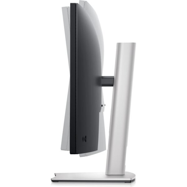 Imagen de perfil del Dell P3421W 34” WQHD ultrawide curvo reacondicionado, donde se aprecia su diseño elegante, la curvatura envolvente de la pantalla y su estructura profesional pensada para entornos corporativos. Este monitor dock usado y renovado integra base USB-C con función docking, permitiendo conectar portátil y periféricos mediante un solo cable. Ideal para puestos de trabajo multitarea que requieren productividad y organización. Revisado y testado para garantizar rendimiento estable y fiabilidad. Disponible en JANSit.es.