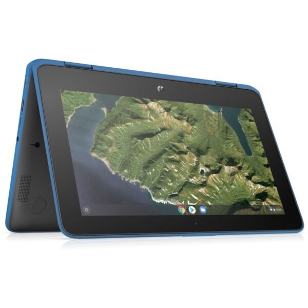 HP Chromebook X360 11 G3 EE – 4GB RAM – 32GB eMMC – 11” HD Touch – ChromeOS – reacondicionado – convertido en tablet – JANSit Imagen del HP Chromebook X360 11 G3 EE reacondicionado convertido en modo tablet, gracias a su bisagra de 360°. Su pantalla táctil HD de 11 pulgadas permite una experiencia cómoda y versátil para educación, movilidad y tareas profesionales ligeras con ChromeOS. Revisado para garantizar fiabilidad y rendimiento estable. Disponible en JANSit.es.