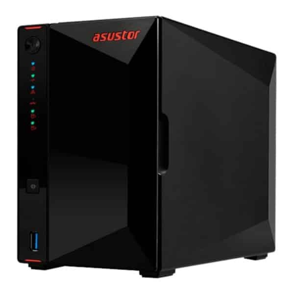 Imagen del NAS reacondicionado AS5202T con 2 HDD de 6TB, una solución eficiente para almacenamiento en red, copias de seguridad y gestión centralizada de archivos. Equipo de ocasión revisado y comprobado para garantizar un funcionamiento estable y seguro, disponible en JANSit.es con garantía profesional.