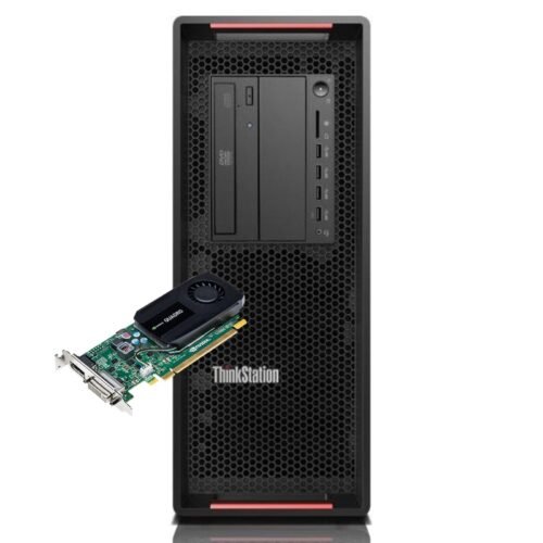 Imagen de la workstation reacondicionada Lenovo ThinkStation P720 equipada con procesador Xeon Silver 4114 y tarjeta gráfica K420, diseñada para tareas profesionales de alto rendimiento como CAD, modelado 3D y simulaciones. Equipo usado, revisado y renovado para ofrecer máxima fiabilidad y potencia, disponible en JANSit.es con garantía profesional.