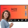 Imagen principal de la pantalla interactiva Smart Impact 65 Plus de 65 pulgadas con resolución 4K UHD y tecnología táctil touch, equipada con sistema Android integrado. Solución ideal para aulas, salas de reuniones y entornos colaborativos, reacondicionada y revisada para garantizar pleno funcionamiento, disponible en JANSit.es.