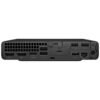 Imagen trasera del mini ordenador HP Elite Mini 800 G9 reacondicionado, donde se aprecian las conexiones disponibles y el diseño compacto del chasis. Producto usado, revisado y renovado para ofrecer fiabilidad y rendimiento óptimo en entornos profesionales, disponible en JANSit.es.