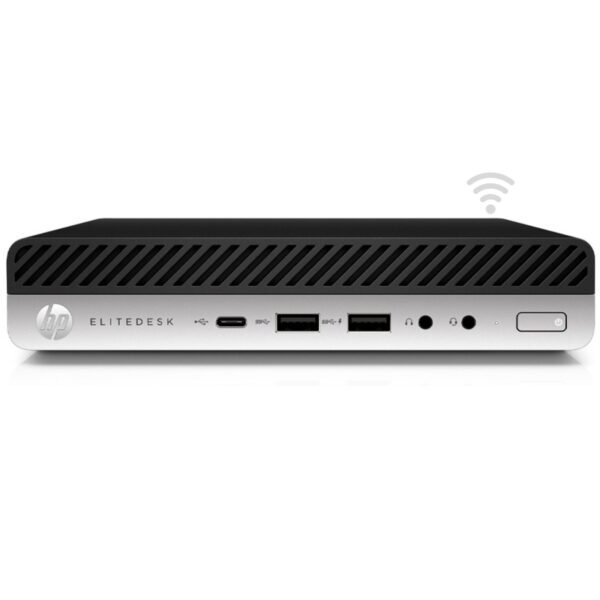 Imagen principal del mini ordenador HP ProDesk 600 G5 Mini reacondicionado, un equipo compacto y eficiente diseñado para entornos profesionales y productividad diaria. Producto usado, revisado y renovado para garantizar rendimiento fiable y funcionamiento estable, disponible en JANSit.es.