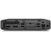 Imagen trasera del mini ordenador HP ProDesk 600 G5 Mini reacondicionado, donde se aprecian las conexiones disponibles y el diseño compacto del chasis. Producto usado, revisado y renovado para garantizar rendimiento fiable y estabilidad en entornos profesionales, disponible en JANSit.es.