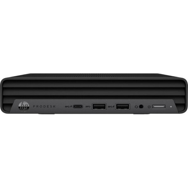 Imagen principal del ordenador HP ProDesk 600 G6 Mini reacondicionado, un equipo compacto y potente diseñado para entornos de oficina y productividad diaria. Producto usado, revisado y renovado para garantizar funcionamiento fiable y rendimiento estable, disponible en JANSit.es.