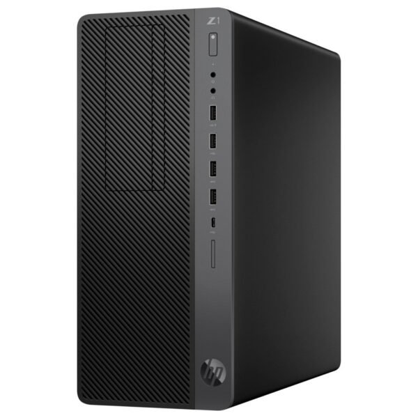 Ordenador reacondicionado HP Z1 G5 Tower con Intel Core i7 – Vista lateral izquierda | Usado y renovado | JANSit Vista lateral izquierda del ordenador HP Z1 G5 Tower reacondicionado, donde se aprecia el diseño del chasis y la ventilación para mantener un rendimiento estable durante tareas profesionales exigentes. Producto usado, revisado y renovado para ofrecer fiabilidad y eficiencia en entornos de oficina o estudio, disponible en JANSit.es.