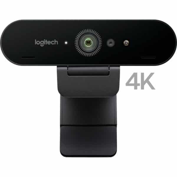 Imagen principal de la webcam Logitech Brio 4K reacondicionada, diseñada para videoconferencias profesionales con calidad de imagen ultra alta definición. Ideal para entornos de trabajo, streaming y reuniones online, ofreciendo enfoque automático, gran nitidez y rendimiento fiable. Producto revisado y reacondicionado, disponible en JANSit.es.