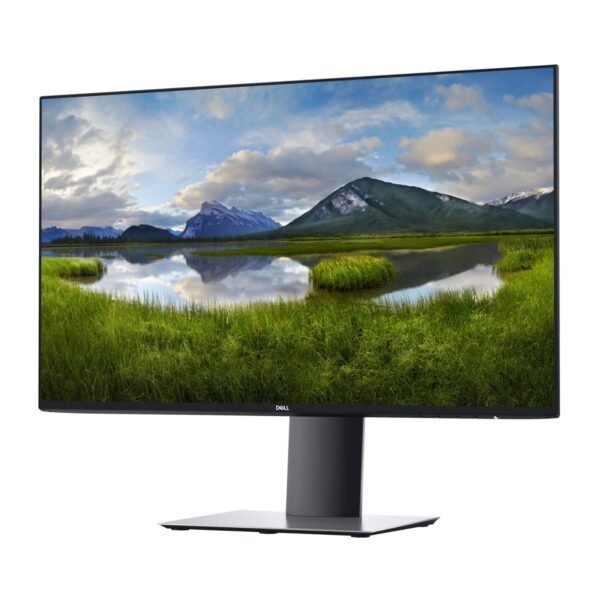 Vista lateral derecha del monitor Dell UltraSharp U2419H reacondicionado, donde se aprecia su perfil delgado y el diseño del soporte ajustable. Ideal para entornos profesionales que requieren comodidad visual y productividad constante. Producto usado, revisado y renovado para garantizar rendimiento fiable y excelente calidad de imagen, disponible en JANSit.es.
