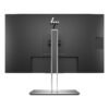 Imagen trasera del monitor HP EliteDisplay E273d reacondicionado, donde se aprecian las conexiones avanzadas, incluyendo puertos para docking y conectividad múltiple, así como el diseño del soporte ergonómico. Producto usado, revisado y renovado para garantizar rendimiento fiable y eficiencia en entornos profesionales, disponible en JANSit.es.