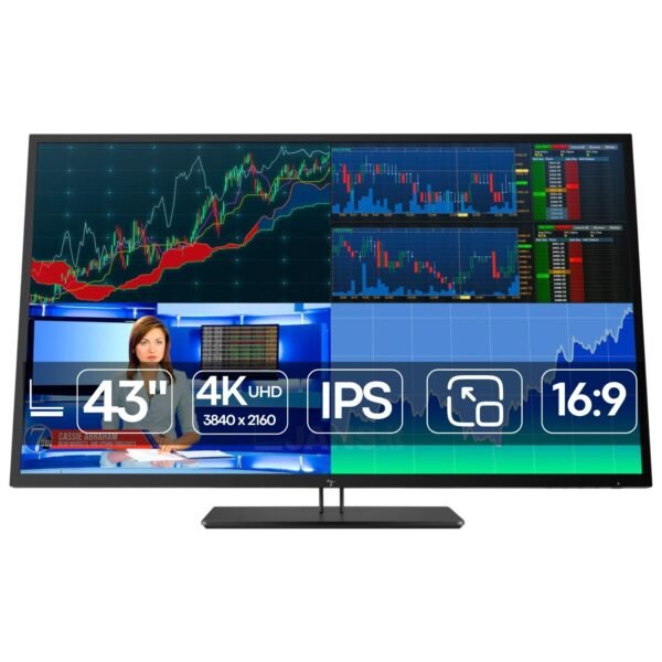 Monitor reacondicionado HP Z43 de 43 pulgadas 4K UHD – Usado y renovado | Imagen principal | JANSit Imagen principal del monitor HP Z43 reacondicionado, un monitor profesional de gran formato con resolución 4K UHD, ideal para multitarea, diseño y entornos de trabajo avanzados. Producto usado, revisado y renovado para garantizar excelente calidad de imagen y rendimiento fiable, disponible en JANSit.es.