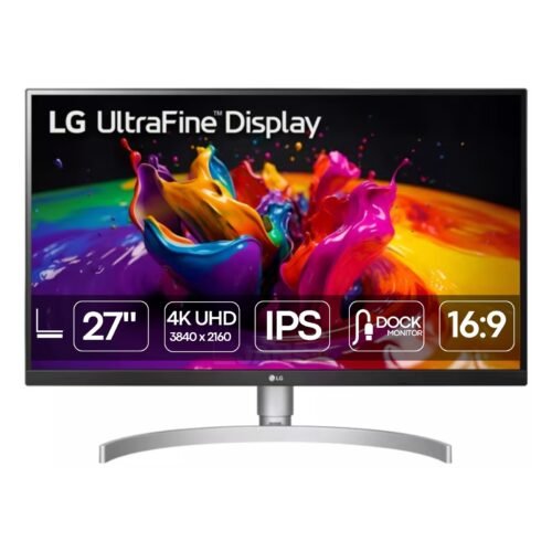Imagen principal del monitor LG 27UL850-W con resolución 4K UHD, diseñado para ofrecer gran nitidez, amplio espacio de trabajo y excelente reproducción de color. Monitor reacondicionado, usado y renovado, revisado para garantizar rendimiento fiable en entornos profesionales y domésticos, disponible en JANSit.es.