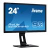 Vista lateral derecha del monitor iiyama ProLite B2483HS reacondicionado, donde se aprecia el perfil del panel y el diseño del soporte pensado para estabilidad y uso continuo en entornos profesionales. Producto usado, revisado y renovado para garantizar funcionamiento fiable, disponible en JANSit.es.