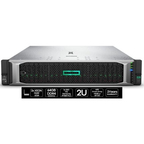 Servidor reacondicionado HP ProLiant DL380 Gen10 con procesador 6134 – Usado y renovado | JANSit Imagen del servidor HP ProLiant DL380 Gen10 equipado con procesador 6134, una plataforma potente y escalable pensada para centros de datos y entornos empresariales que requieren alto rendimiento y fiabilidad. Equipo usado, revisado y renovado para garantizar funcionamiento óptimo, disponible en JANSit.es.