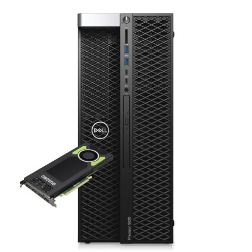 Imagen principal de la workstation Dell Precision T5820 reacondicionada, equipada con tarjeta gráfica NVIDIA Quadro M4000, diseñada para aplicaciones profesionales como diseño CAD, modelado 3D, simulaciones y edición multimedia. Equipo usado, revisado y renovado para garantizar rendimiento fiable y estabilidad en entornos de trabajo exigentes, disponible en JANSit.es.