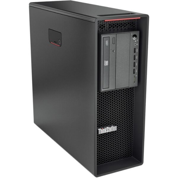 Imagen de la workstation Lenovo ThinkStation P520 renovada, equipada con tarjeta gráfica NVIDIA Quadro P4000, diseñada para aplicaciones profesionales como diseño CAD, modelado 3D, renderizado y simulaciones. Equipo revisado y preparado para ofrecer rendimiento estable y fiabilidad en entornos exigentes, disponible en JANSit.es.