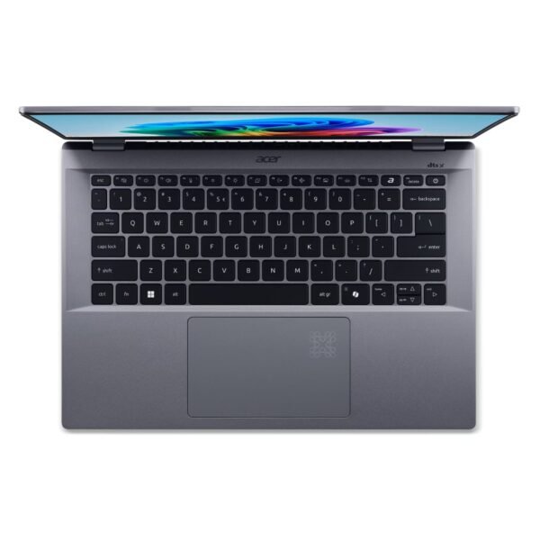 acer swift go 14 snapdragon x plus 32GB 1TB 14 JANSit - imagem vista de topo Vista superior del portátil Acer Swift Go 14 equipado con procesador Snapdragon X Plus, donde se aprecia el diseño de la tapa con acabados elegantes y modernos. Un portátil ligero y eficiente pensado para productividad, movilidad y uso profesional diario, disponible en JANSit.es.