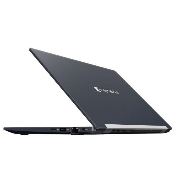La vista lateral trasera del Dynabook X30L-J revela una ingeniería de precisión donde la ligereza de sus 900 gramos se encuentra con una construcción robusta y duradera. Este portátil reacondicionado, disponible en JANSit.es, destaca por un diseño de bisagra fluido que garantiza una apertura suave y estable, ideal para el ritmo exigente del profesional moderno. En JANSit.es seleccionamos equipos que no solo impresionan por su delgadez, sino también por su fiabilidad técnica a largo plazo. Disfruta de la combinación perfecta entre portabilidad extrema y calidad de fabricación superior, siempre con la garantía de JANSit.es.