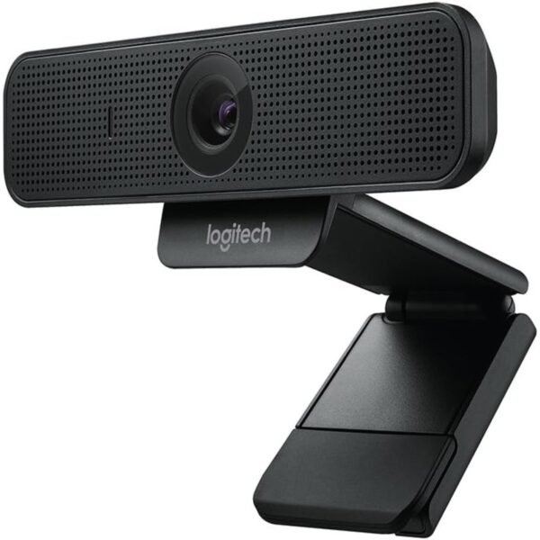 Webcam profesional Logitech C925e para videoconferencias – Detalle del soporte | JANSit Imagen detallada del soporte de la webcam Logitech C925e, mostrando el sistema de fijación diseñado para colocarla de forma segura sobre monitores, portátiles o superficies planas. Una solución práctica y fiable para videoconferencias profesionales, disponible en JANSit.es.