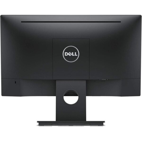 Imagen trasera del monitor profesional Dell E2016H de 20 pulgadas, donde se aprecian las conexiones disponibles y el diseño funcional del soporte. Un monitor pensado para entornos de oficina y uso profesional diario, disponible en JANSit.es.