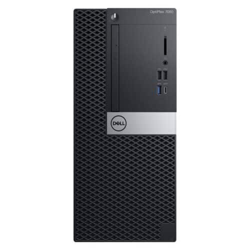 Ordenador de sobremesa reacondicionado Dell Optiplex 7060 formato torre, con procesador Intel Core i5 de 8ª generación y puertos USB frontales de fácil acceso para JANSit.es.