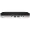 Mini PC profesional reacondicionado HP EliteDesk 800 G4 Mini con procesador Intel Core i5-8500T, puerto USB-C frontal y diseño ultra compacto en color negro y gris para JANSit.es.