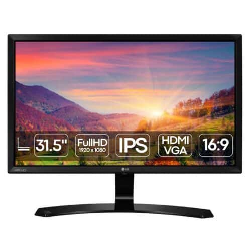 Monitor panorámico reacondicionado LG 32MP58HQ-P de 32 pulgadas, panel IPS Full HD con diseño de base curva ArcLine para JANSit.es.