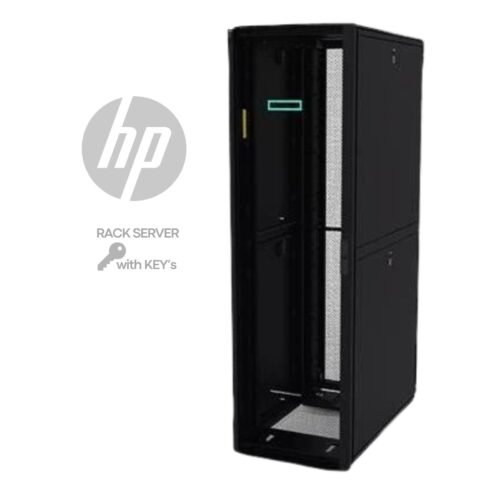 Rack HP P9K07A G2 Advanced Pallet | Seguridad y Capacidad para tu Centro de Datos Armario rack profesional HP P9K07A G2 Advanced de 42U, reacondicionado, mostrado sobre su pallet de transporte original, incluyendo puertas ventiladas y juego de llaves de seguridad para JANSit.es.