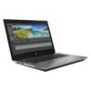 Vista lateral izquierda de la workstation HP ZBook 17 G6 reacondicionada, mostrando el lector de tarjetas SD de alta velocidad, tres puertos USB 3.1 y el lector de tarjetas inteligentes (Smart Card) para JANSit.es.