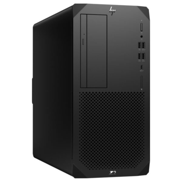 Vista del interior de la workstation HP Z2 G9 abierta, mostrando la tarjeta gráfica profesional NVIDIA RTX A4000, los slots de memoria RAM y el sistema de refrigeración avanzado, reacondicionada por JANSit.es.