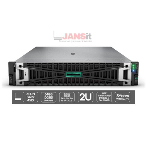 HP ProLiant DL380 G11 | Xeon Silver 4510 | 64GB | 2xSSD 960GB | MR408i | 2x Fuentes 1000W